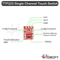 10pcs TTP223 Capacitive Touch Switch Module Single Channel Latching Jog Touch Key Red | Hemofy |. 