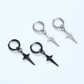 Vnox Basic Cross Stars Dangle Earrings for Men Women Stainless Steel Metal Ear Spring New  Boys Girls Jewelry. 