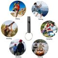 Aluminum Whistle Mini Size Multifunction Pendant With Keychain Keyring For Team Sports Outdoor Camping Hiking Survival Emergency.