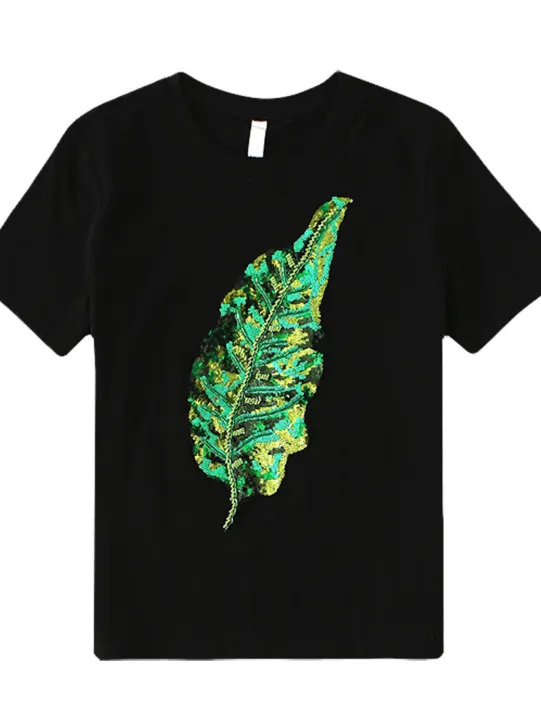 1%20Piece%20Embroidered%20Sequins%20Green%20Leaf%20Applique%20Fashion%20Decoration%20For%20Summer%20Clothes%20Sew%20On%20Patch%20for%20Clothing%20DIY%20-%20Image%203