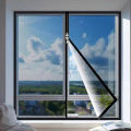 Black, Multi Size Window Mesh with Zipper Self-Adhesive Zipper, Mosquito Nets for Windows Anti Mosquito Window Door Curtain Mesh. 