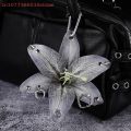 Elegant Lily Flower Keychain Hand-Punched Puncture Simulation Pendant Fashion Creative Bag Accessory Personalized Gift. 
