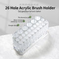 26 Holes Acrylic Nail Brushes Storage Holder Makeup Brushes Organizer Nail Tools Stand Storage Showing Shelf Pens Display Case. 