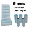 Printer Paper Thermal Paper 57mm Mini Photo Rolls 57*25MM White Color Gift DIY Sticker Label Receipt Bill Self-adhesive Paper. 