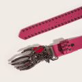 Gothic Punk Leather Y2k Belt For Women Men Metal Buckle Waist Strap Designer Luxury Female Jeans Trouser Decorative Waistband. 