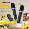 DS-K2 Karaoke Companion Bluetooth 5.3 Wireless Dynamic Micrphone RGB Lights KTV DSP Mixer System 3.5MM AUX Type-C Amplifier Host. 