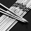 5-20Pcs Stainless Steel Barbecue Skewer Reusable BBQ Kebab Skewers  for Outdoor Camping Picnic Tools Cooking Tools. 