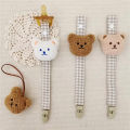 1PCS Cute Bear Baby Pacifier Clip Chain Dummy Holder Soother Pacifier Clips Strap Nipple Holder Infant Feeding Babies Accessorie.