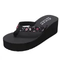 Women'S Fashionable And Casual Non-Slip Wedge Beach Shoes And Slippers Shoes 2024 Ladies' Thick Soled Trendy Flip Flops. 