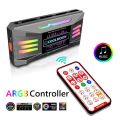 Argb Hub COOLMOON ARGB Controller 4Pin PWM Temperature Control 5V 3-Pin Synchronization Wireless Remote Control Chassis Fan Hub.
