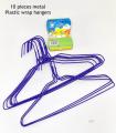 10 Pieces Metal Plastic Wrap Hangers - Assorted Colors. 