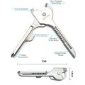 Edc Gear Mini Utility Key Shape Ring Pocket Opener Screwdriver Keychain Kit Tool Survive Multi Tactical Multipurpose Knife. 