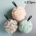 1/2/3pcs Large Bath Ball Rich Bubble Bath Towel Scrubber Body Cleaning Mesh Shower Wash Sponge Bathroom Accessories. 