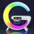 G63 Speaker Lamp - APP Control 3 in 1 Multi-Function Bluetooth Speaker With Wireless Charging, RGB Light and Alarm Clock - Charger G Lamp with Sunrise Alarm for Bedroom & Bedside table and k12 tws jbl. 