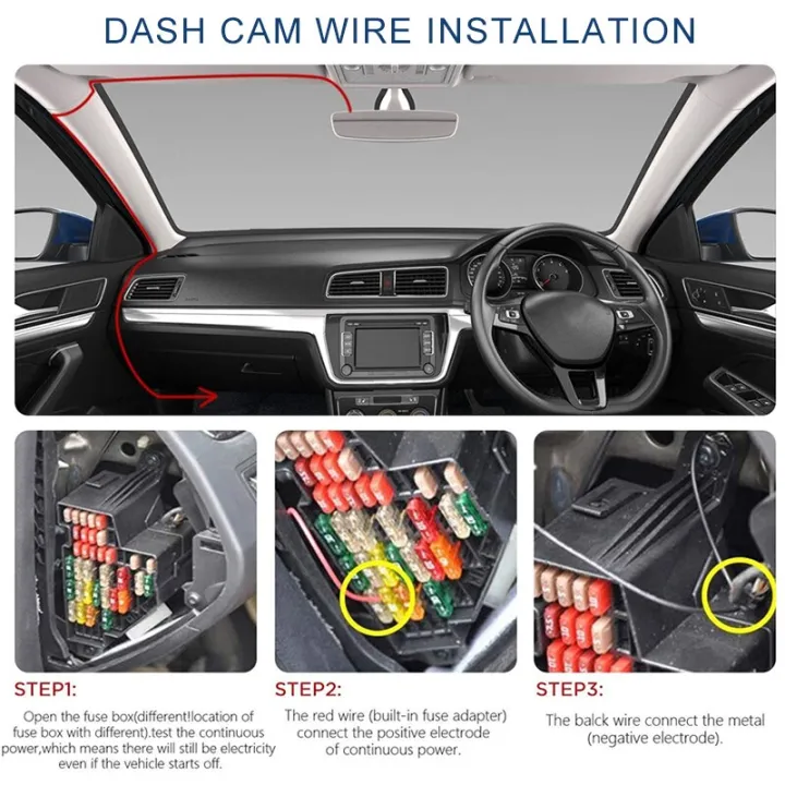 CarDash%20Cam%20Wire%203.2m%20DVR%20Hardwire%20Cable%20Kit%20Video%20Recorder%2012%2024V%20To%205V%20Mini%20Micro%20USB%20Charger%20Line%20Auto%20Dashcam%20Camera%20-%20Image%206