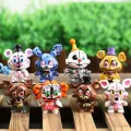 8 Pcs/Set FNAF Figure Freddy Bonnie Foxy Figures Collection Model Game Role Doll Nightmare Fredbear Figure Toys Gift. 
