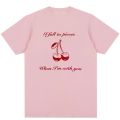 Lana Del Rey Cherry Y2k Vintage T-shirt Men's Plus Size Unisex Women's Graphic T-shirt Street Apparel Harajuku Men's Top. 
