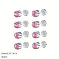 4/9 Pairs/Set Stainless Steel Ear Clips And Fake Nose Studs, No Need for Piercing, Directly Wear Fashionable Clip-On Earrings.