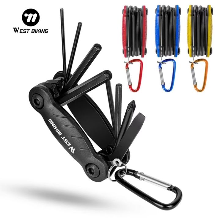 WEST BIKING 8 in 1 Bicycle Repair Tools Kit Steel Allen Wrench Screwdriver Cycling MTB Mountain Road Bike Maintenance Tools