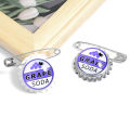 Grape Soda Bottle Cap Pins Brooches Shirt Lapel Pins Ellie Badge Grape Soda. 