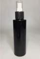 200ML  Black Cylindrical  Plastic Bottles + Chrome Atomiser Spray ANY AMOUNT. 