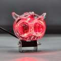 Owl Light for Bike - Owl Shape Crystal Multi-Color DRL LED Fog Light for Bikes, Universal Fitment Fog Light with 8 Working Modes (Battery Use Recommended), Ideal Fog Light for Cars and Bikes 70cc & Up, Affordable Owl Lights Under 800 PKR. 