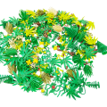100g Plants Building Blocks DIY Toys Leaves Grasses Pine Trees Bamboo Flowers Multi-scene Construction Practical Accessories.