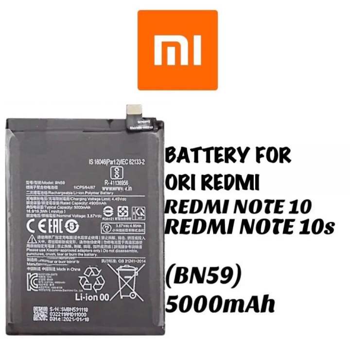Xiaomi Redmi Note 10/Note 10s Battery BN59 Battery 5000mAh High Quality A Grade
