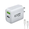 Total 65W GaN USB-A/C Charger Fast QC3.0 Charging Mobile Phone EU/US Plug Adapter For iPhone Xiaomi Samsung Huawei Wall Charger.