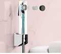 Faucet with 1.25 Meter Flexible Hose Pipe and Wall Hook White Jet Spray for Toilet Polished. 