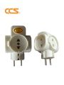 CCS 4 way power socket adapter plug with switch (1 splitter, 4 plugs) power socket extension. 