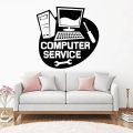 Vinyl Wall Decal Computer Service Repair Stickers Mural Creative Logo Symbol Removable Window Decor Interior Poster. 