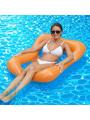 1 Piece Inflatable Swimming Pool Float, Foldable Printed Floating Bed, Water Play Hammock, Pvc Inflatable Lounge Chair Floating Bed. 