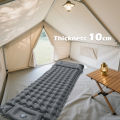 10cmThick Single Air Mattress with Pillow, Pump-Free Inflation, Ultra Comfortable&Compact Foldable Guest Bed for Home and Travel. 