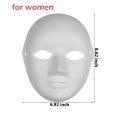 5 Pcs DIY Full Face Craft Masks Blank White Paintable Paper Mache Mask for Masquerade Cosplay Halloween Mardi Gras Party Prop.