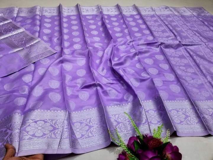 Trendy and Fashionable Tangail Tat Full Body Thread Work Exclusive Pure Katan Saree For Women