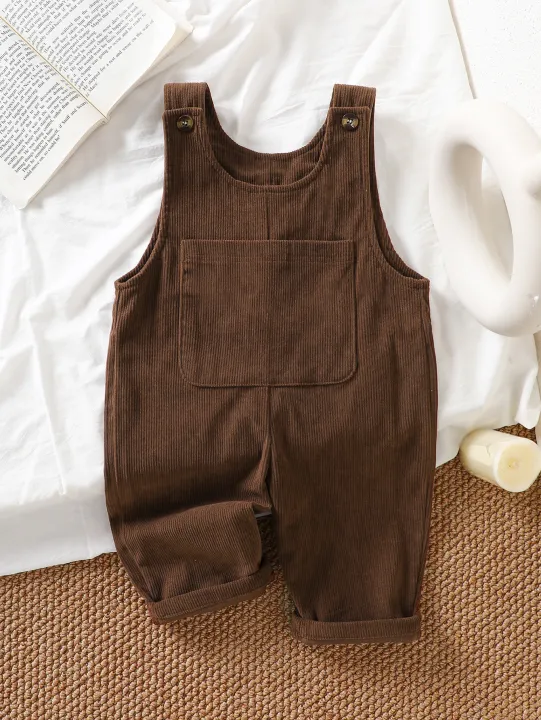 1%20Piece%20Set%20of%20New%20Spring,%20Autumn,%20and%20Winter%20Thickened%20Casual%20Korean-Style%20Corduroy%20Overalls%20for%20Baby%20Boys%20and%20Girls,%20Suitable%20for%20Toddlers%20and%20Young%20Children%20-%20Image%203