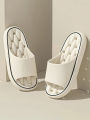 Couple Style Spring and Summer Eva Soft Thick-Soled Hollow-Out Honeycomb Massage Pattern Indoor Bathroom Outdoor Leisure Comfortable Slide Slippers for Men and Women. 