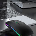 Tablet Phone Computer Bluetooth Wireless Mouse Rechargeable RGB Backlight Mice for iPad PC Laptop Tablet Phone 2.4GHz USB Mouse. 