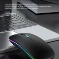 Tablet Phone Computer Bluetooth Wireless Mouse Rechargeable RGB Backlight Mice for iPad PC Laptop Tablet Phone 2.4GHz USB Mouse. 