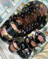 Marble Tea Set Black Gemya 24 Pcs Premium Quality Imported 6 Persons Serving. 