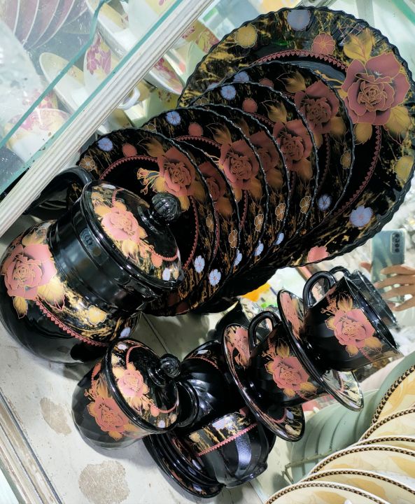 Marble%20Tea%20Set%20Black%20Gemya%2024%20Pcs%20Premium%20Quality%20Imported%206%20Persons%20Serving%20-%20Image%203