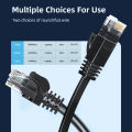 Cat 6 Ethernet Cable 1000M Network, Slim long Flat Internet LAN Patch Cord, Cat6 Solid High Speed weatherproof Cable for Router. 