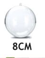 10pcs Transparent Plastic Christmas Balls, Christmas Tree Hanging Decorations, Wedding, Party, and Vacation Home Decorations.