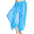 Chiffon Belly Dance Harem Pants Arabic Halloween Lantern Shiny Sequins Pants Fancy Pants Bloomers Trousers For Dancing Women.
