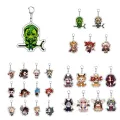 Anime GACHIAKUTA Zanka Rudo Enjin Acrylic Keychain Backpack Pendant Keyring Key Chain Decoration Ornament Props Fans .
