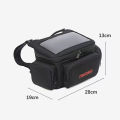 Front Motorcycle Bag Touch Screen Waterproof Cycling Navigation Handlebar Storage Waist Bag. 