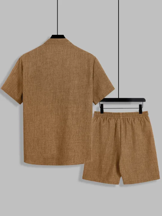 Summer%20Men's%20Cotton%20Linen%20Texture%20Stand%20Collar%20Short%20Sleeve%20Shirt%20&%20Shorts%20Casual%20Set,%20Loose%20Breathable%20Two-Piece%20Outfit%20-%20Image%202
