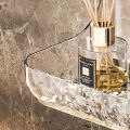 Acrylic Transparent Storage Rack Bathroom Wall Mounted Punch Free Cosmetic Storage Tray Makeup Organizer Bathroom Kitchen Shelf.