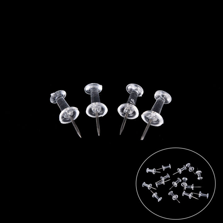 Transparency Pin High 40 Pcs Transparent Push Pins Notice Board Map Drawing Fixing Nails ...